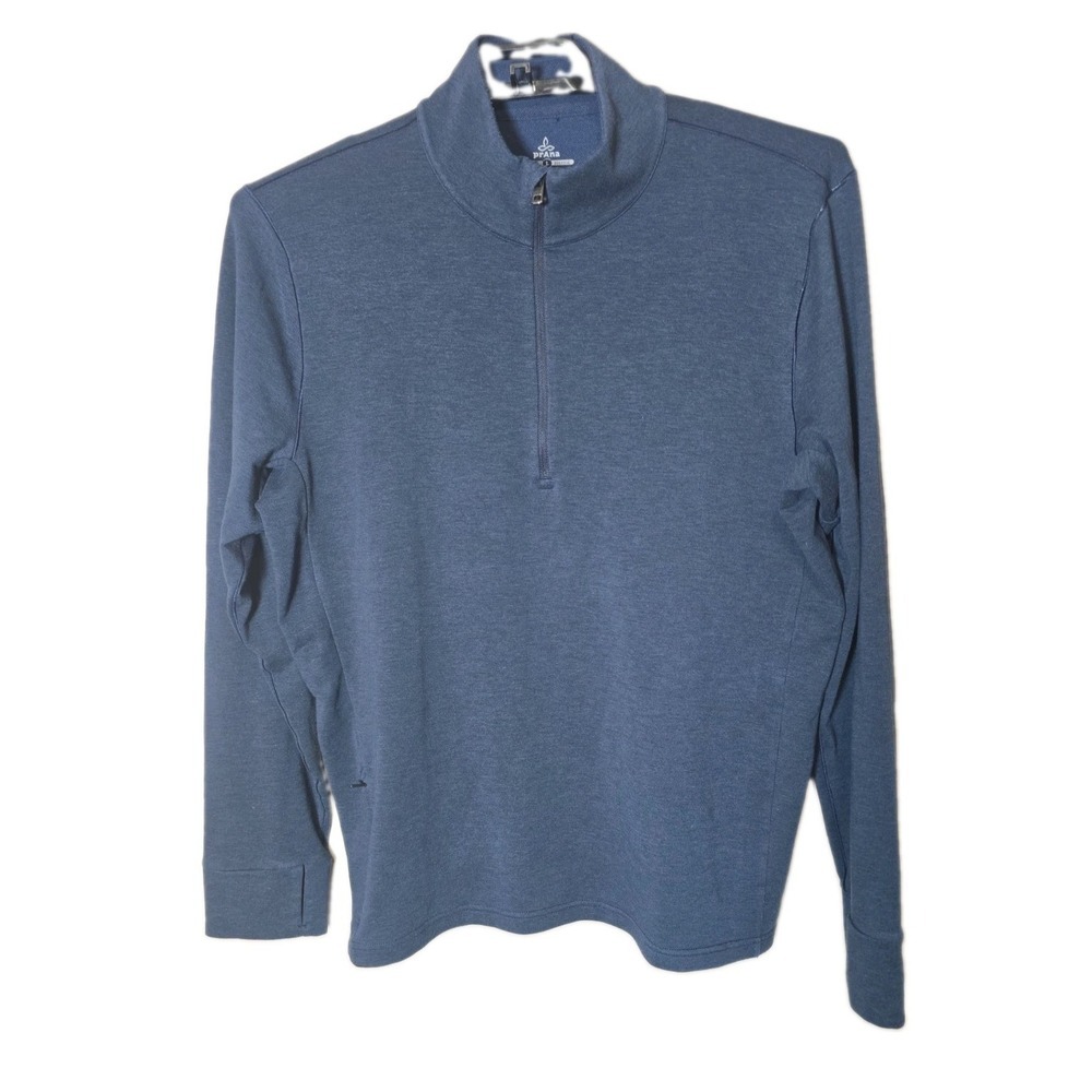PrAna Breathe Mens 1/4 Zip Dark Blue Pullover Size Large Active Style 1963891 t8
